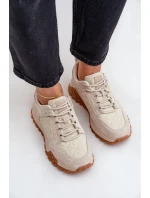 Dámské Kožené Tenisky Big Star OO274A315 Hi-Poly System Béžové Dámské Kožené Tenisky Big Star OO274A315 Hi-Poly System Béžové