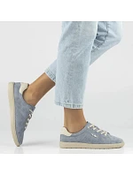 Dámské modré kožené polobotky Filippo DP6738 dámské