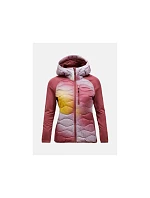 Dámská péřová bunda PEAK PERFORMANCE model Helium Aop Down Hybrid Hood, barva: vícebarevná Dámská péřová bunda PEAK PERFORMANCE model Helium Aop Down Hybrid Hood, barva: vícebarevná