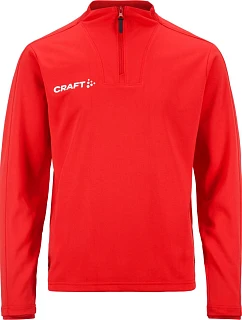 Craft Teamwear Evolve 2.0 Half Zip Jr Dětská tréninková bunda s 1/4 zipem 82.4764 bright red