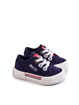 Dětské nízké tenisky Big Star JJ374163 Námořnická modrá Dětské nízké tenisky Big Star JJ374163 Námořnická modrá