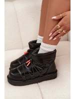 Dámské sněhule D.Franklin na platformě – černé