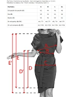 240-4 ROXI šaty s asymetrickou sukní a páskem - barva OLIVE