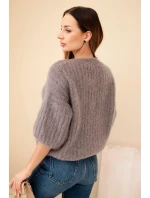 Dámský svetr z mohairu s krátkým rukávem fango