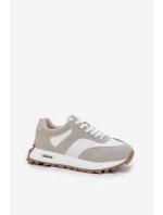 Semišové tenisky na platformě dámské Big Star RR274896 HI-POLY SYSTEM bílo-šedé Semišové tenisky na platformě dámské Big Star RR274896 HI-POLY SYSTEM bílo-šedé