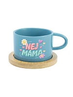 NEJ MÁMA - modrý hrníček makronka 200 ml