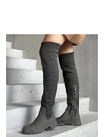 Dámské kombinované kozačky 68140 zelené - Solea