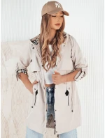 Dámská přechodná bunda parka VERDU ecru FashionStreet TY4228
