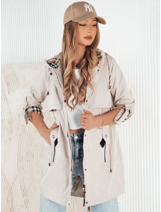 Dámská přechodná bunda parka VERDU ecru FashionStreet TY4228