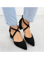 Dámské černé sandály na jehlovém podpatku Sergio Leone SK-830