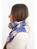 Komin dámský vlněný měkký šál golf zimní KN21 fialový