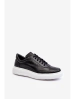 Pánské kožené sportovní boty Zazoo 1544 černé