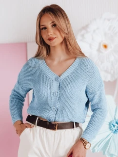 Swter dámský oversize žebrovaný SWEETDREAM modrý FashionStreet MY2461