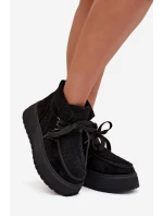 Dámské sněhule na platformě s kožíškem Černé Florivelle