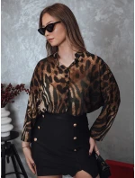 Dámské tričko PANTHEAS oversize s leopardím potiskem FashionStreet RY2709 Dámské tričko PANTHEAS oversize s leopardím potiskem FashionStreet RY2709