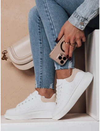 Dámské sportovní tenisky DOMINI beige FashionStreet ZY0667 Dámské sportovní tenisky DOMINI beige FashionStreet ZY0667