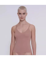 Dámský top ZERO Feel 2.0 Spaghetti Top - BROWN - hnědý 1141 - SLOGGI