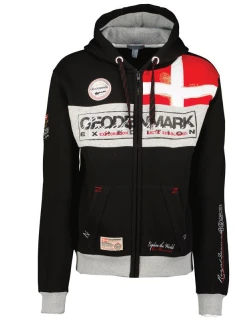Pánská mikina na zip Geographical Norway Flyer Danemark DB MEN 100 černá (WU8426H/GNO/Black) pánské