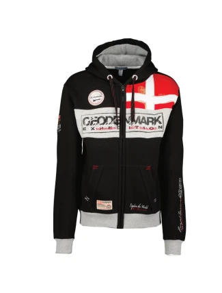 Pánská mikina na zip Geographical Norway Flyer Danemark DB MEN 100 černá (WU8426H/GNO/Black) pánské