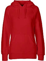 Neutral O 83101 Dámská mikina s kapucí z bio bavlny 77.8311 red