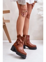 Dámské Kožené Botky Na Zip Hnědé Lewski 3435 Dámské Kožené Botky Na Zip Hnědé Lewski 3435