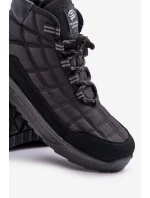 Zateplené Pánské Zimní Boty Šněrovací Progress PROGJ-24-153 Černé