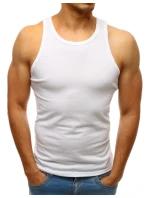 Pánské tílko bez potisku bílé FashionStreet RX3497