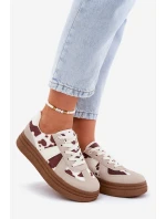 Dámské Tenisky Na Platformě S Károvaným Vzorem Béžové Lincidi Dámské Tenisky Na Platformě S Károvaným Vzorem Béžové Lincidi