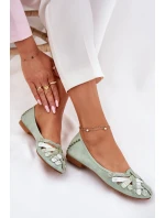 Dámské Kožené Baleríny Maciejka 01358-50 Mátové