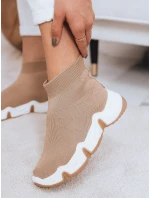 Dámské ponožkové boty SOCKY khaki FashionStreet ZY0114