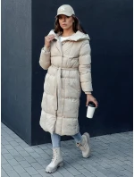 Dámský prošívaný kabát CLOUTIQUE beige FashionStreet TY4372