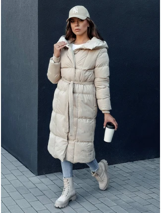 Dámský prošívaný kabát CLOUTIQUE beige FashionStreet TY4372