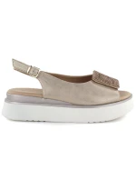 Dámské sandály na silné zlaté platformě Potocki SZ12590