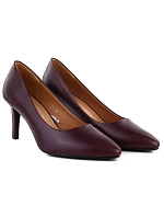 Vínové dámské lodičky na jehlovém podpatku Sergio Leone 1336