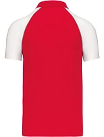 Kariban K 226 Baseballové piqué polo 20.K226 red/light grey/white Kariban K 226 Baseballové piqué polo 20.K226 red/light grey/white