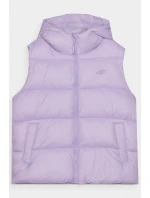 Dámský Péřový Bezrukávník S Kapucí Fialový 4F 4FWAW24TVJAF141-52S