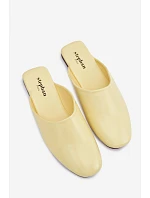 Dámské Mule z imitace kůže Ploché Žluté Romelle