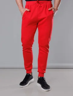 Červené pánské teplákové kalhoty (68XW01-18)