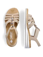 Pohodlné sandály Rieker W RKR680 beige Pohodlné sandály Rieker W RKR680 beige
