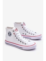 Dámské klasické vysoké tenisky Big Star T274026 Bílé Dámské klasické vysoké tenisky Big Star T274026 Bílé