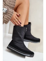 Dámské Sněhule S Zipem Progress PROGJ-22-130 Černé Dámské Sněhule S Zipem Progress PROGJ-22-130 Černé