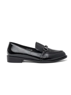 Klasické dámské černé polobotky bez podpatku