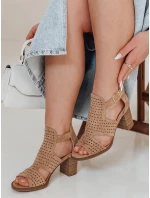 Dámské sandály na jehlovém podpatku AMIRIA beige FashionStreet ZY0804