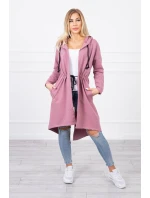 Pláštěnka s delšími zády tmavě růžová