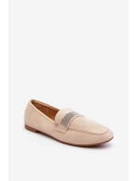 Dámské mokasíny s cirkony v béžové barvě Ralrika Dámské mokasíny s cirkony v béžové barvě Ralrika