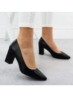 Dámské černé lodičky Sergio Leone s jehlovým podpatkem PB414