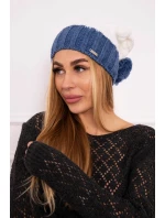 Paris fleecová čepice K212 bílá+džíny