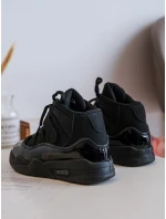 Dětské sportovní šněrovací boty černé Darina