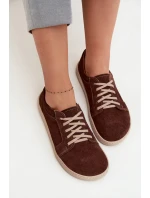 Trampki typu barefoot z přírodního semiše Zazoo 314 čokoládové