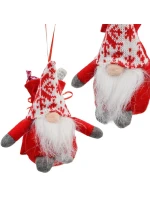 DEKORATIVNÍ ZRCADLO S DÁRKOVÝM SÁČKEM 15CM ČERVENÉ